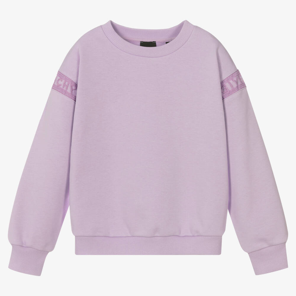 Givenchy Teen Girls Purple 4g Logo Sweatshirt