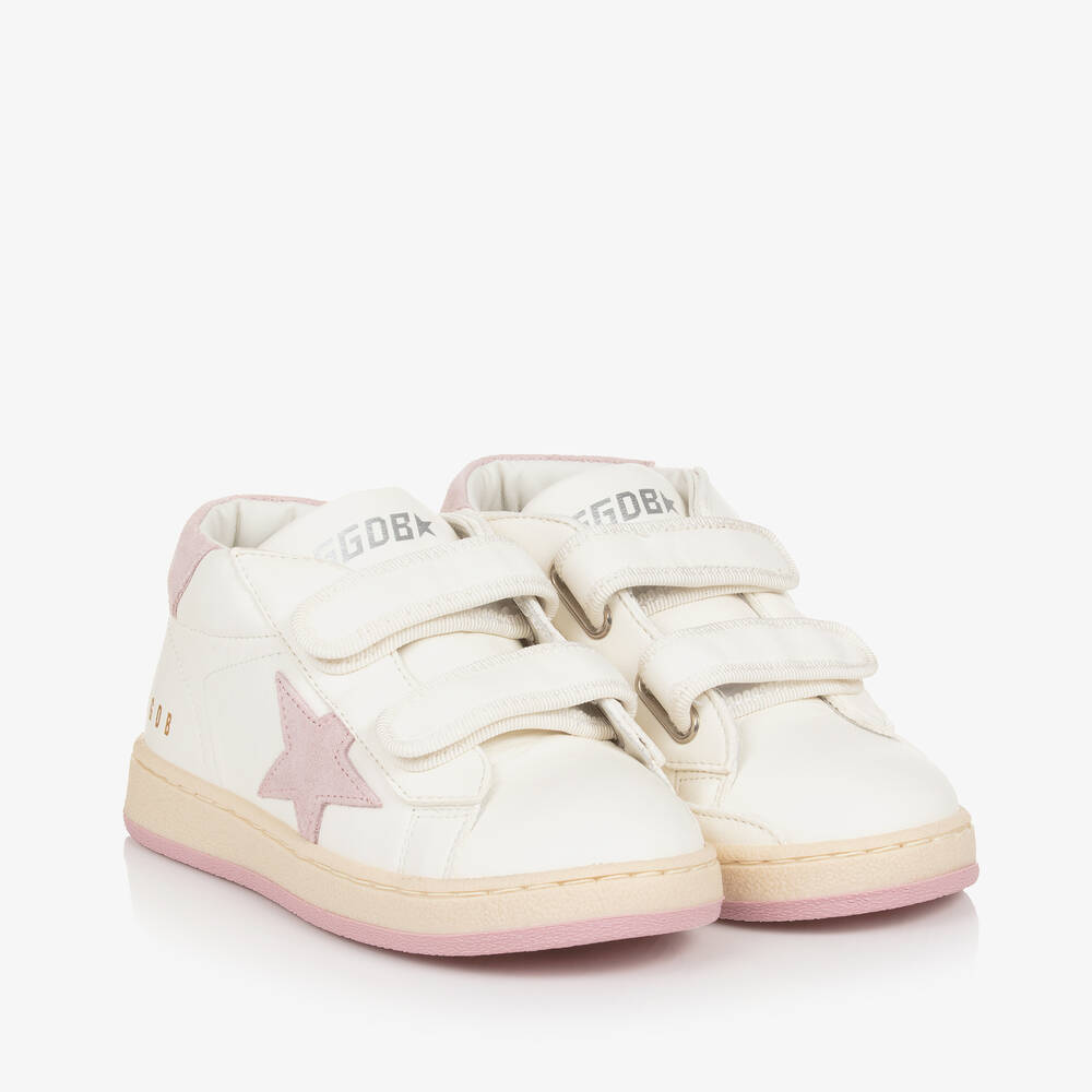 Golden Goose - Girls White Leather High-Top Ballstar Trainers | Childrensalon