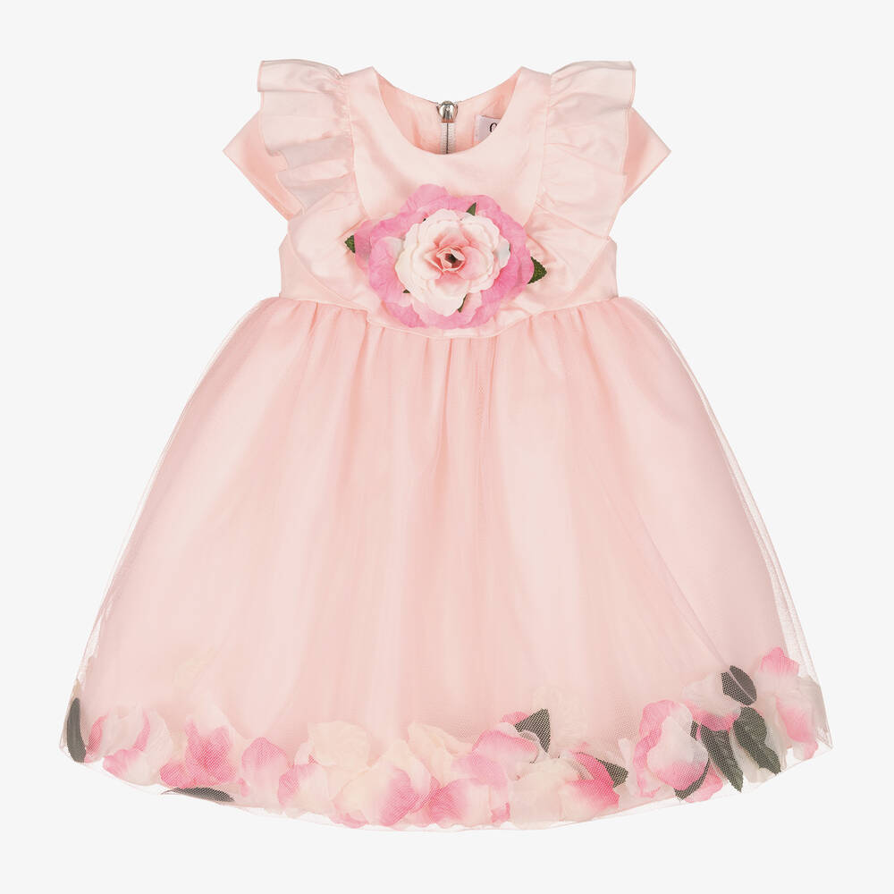 Graci Baby Girls Pink Petal Dress