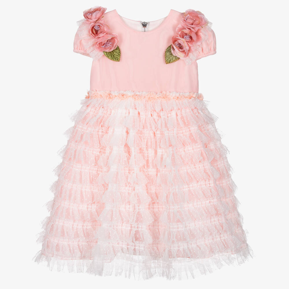 Graci Babies' Girls Pink Layered Tulle Dress