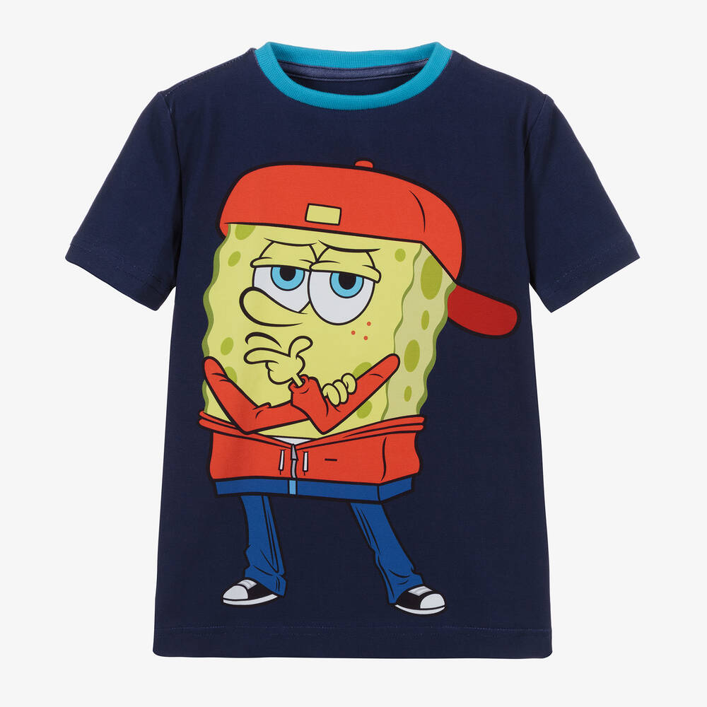 Printed T-shirt - Blue/SpongeBob SquarePants - Kids