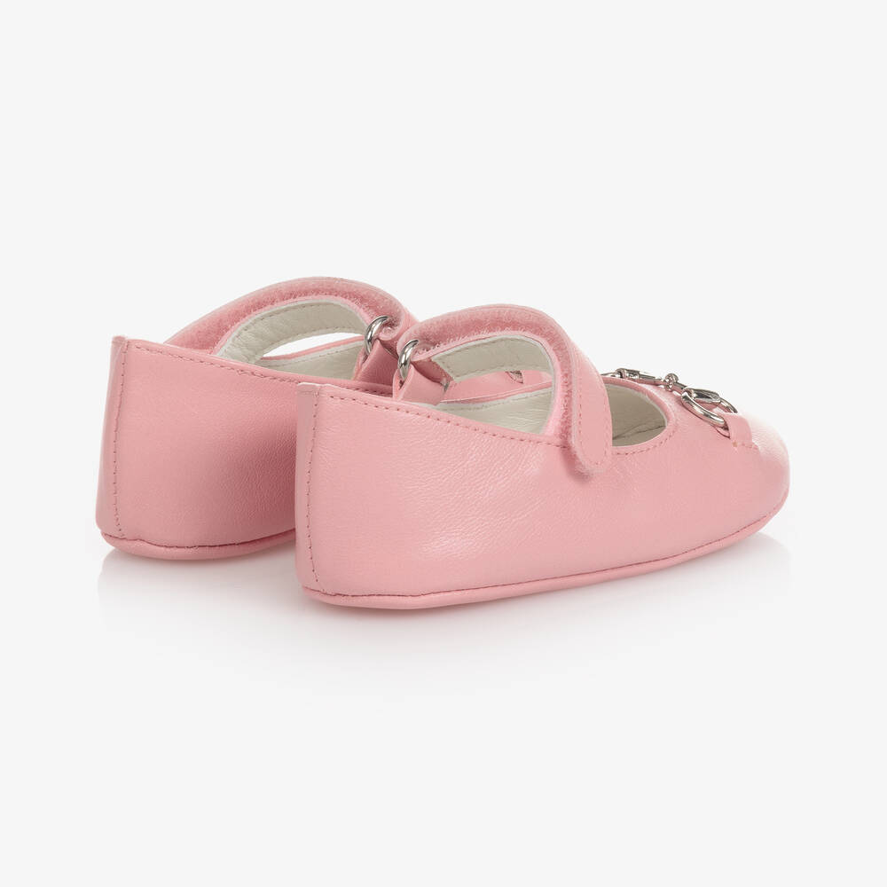 Gucci - Baby Girls Pink Leather Shoes | Childrensalon