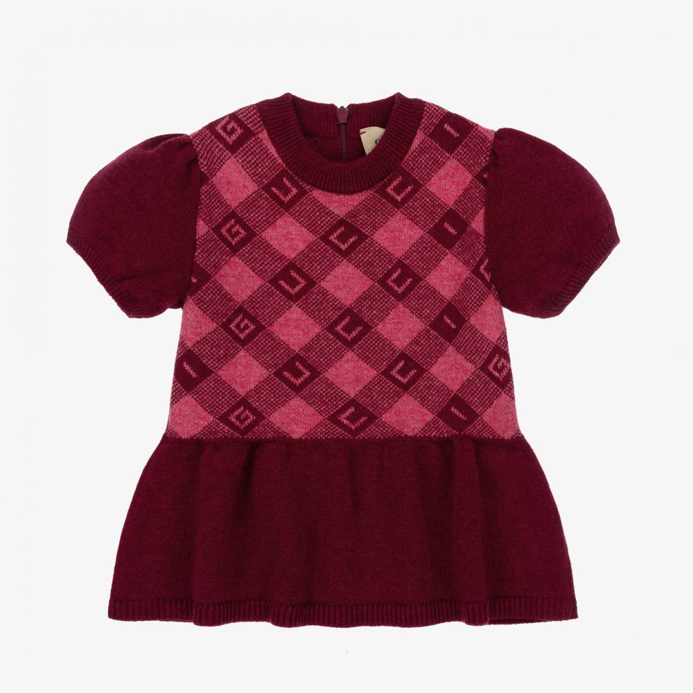 Gucci - Baby Girls Red Wool Knit Dress | Childrensalon