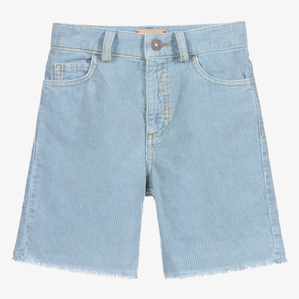 Gucci - Blaue Cord-Shorts aus Baumwolle | Childrensalon