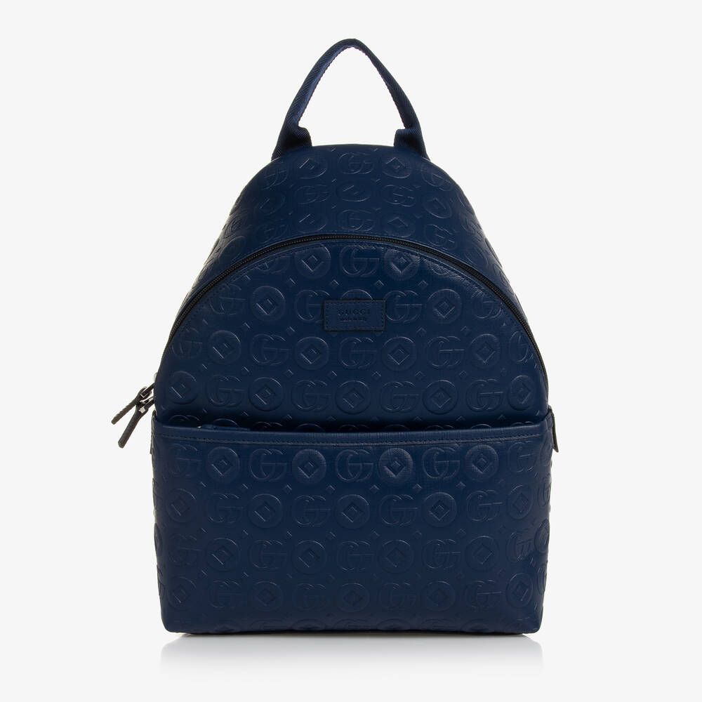 Gucci - حقيبة ظهر كانفاس لون أزرق (32 سم) | Childrensalon