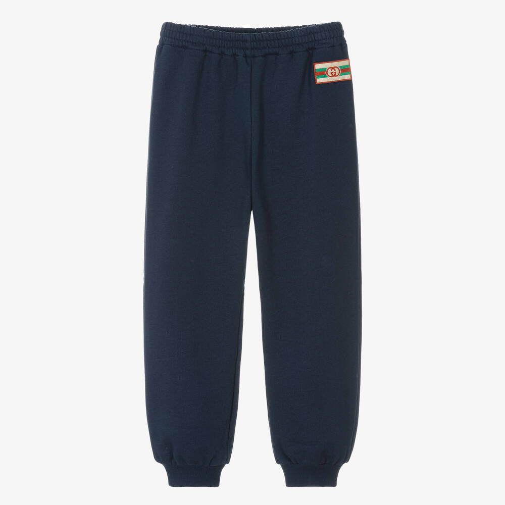 Gucci - Pantalon de jogging bleu en coton | Childrensalon