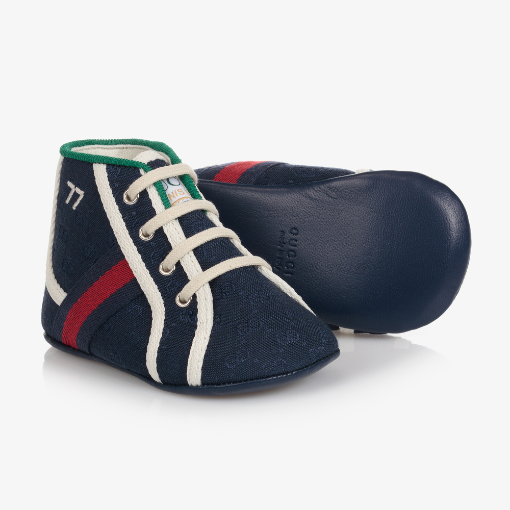 Gucci - Синие теннисные кроссовки 1977 для малышей | Childrensalon