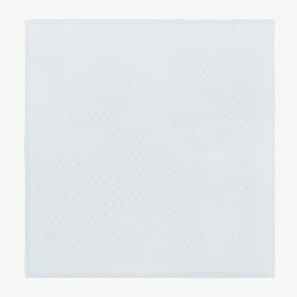 Gucci - Голубое шерстяное одеяло с принтом GG (84см) | Childrensalon