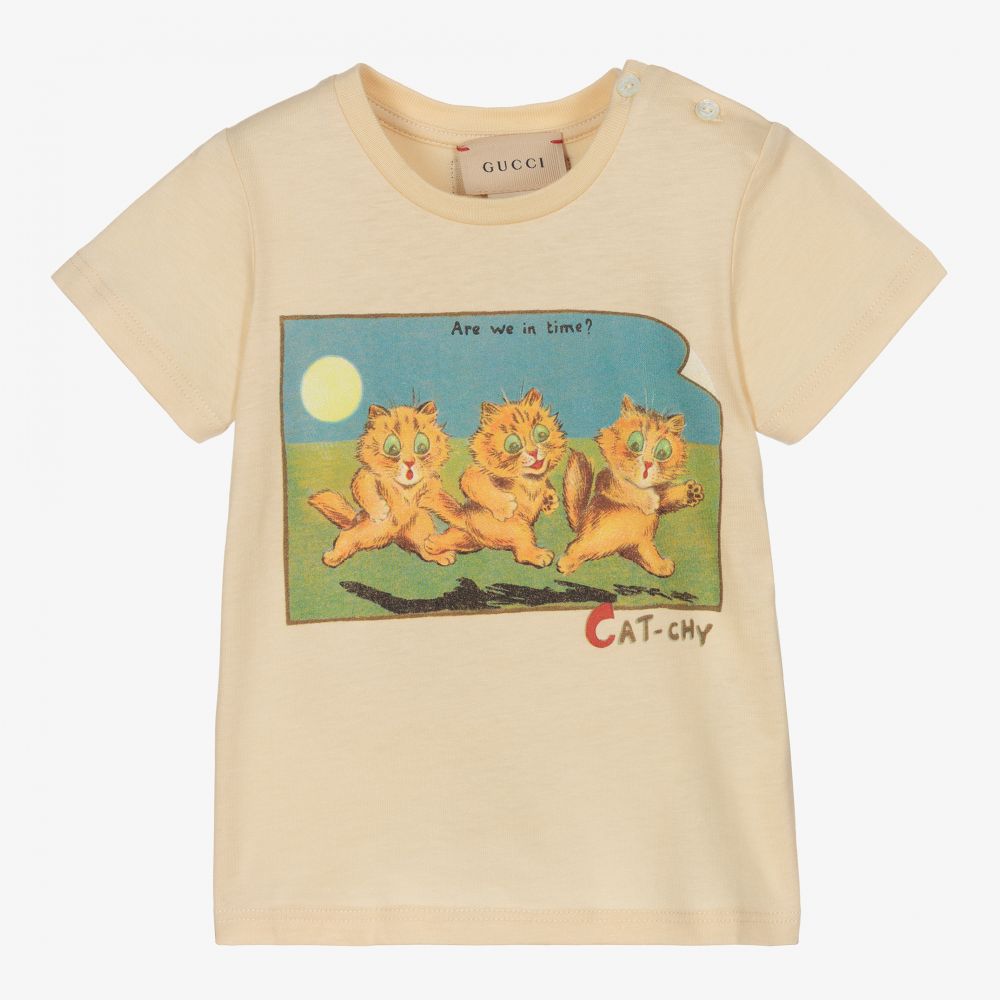 Gucci - Beiges Baumwoll-T-Shirt für Jungen | Childrensalon