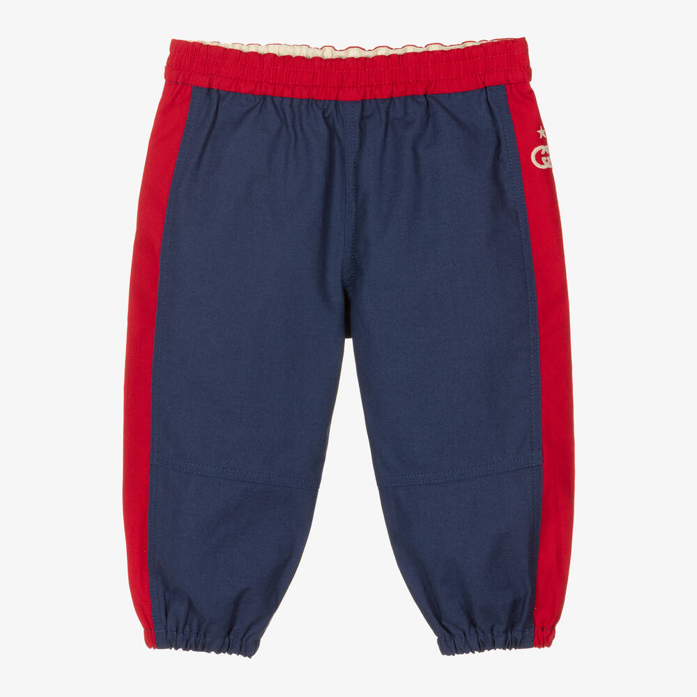 Gucci - Pantalon de jogging bleu et rouge | Childrensalon
