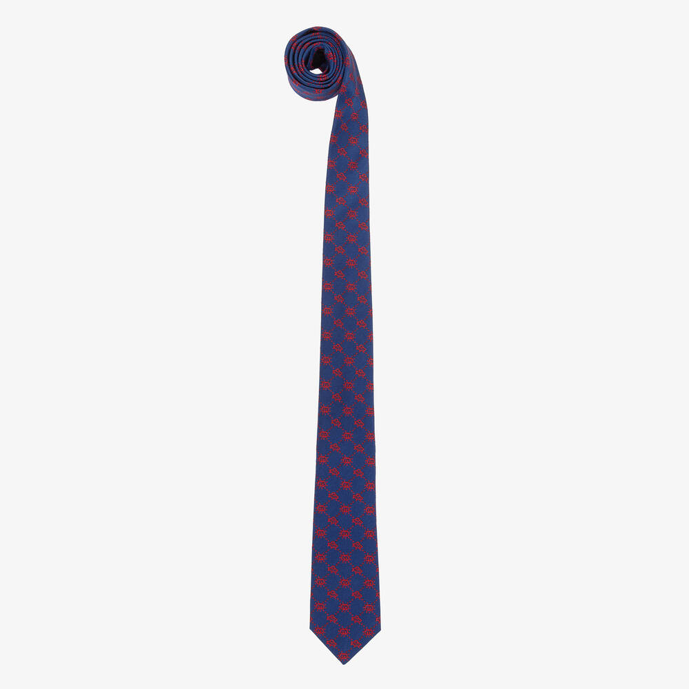 Gucci - ربطة عنق حرير لون أزرق للأولاد  | Childrensalon