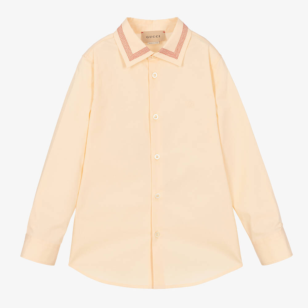 Gucci - Boys Ivory Cotton Shirt | Childrensalon