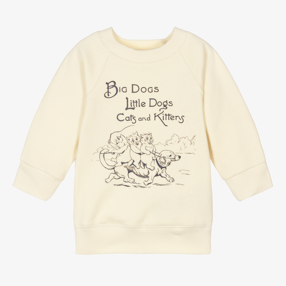 Gucci - Elfenbeinfarbenes Baumwoll-Sweatshirt (J) | Childrensalon
