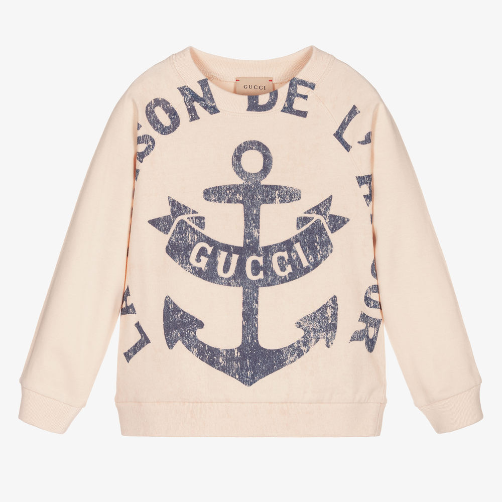 Gucci - Sweat-shirt ivoire Garçon | Childrensalon