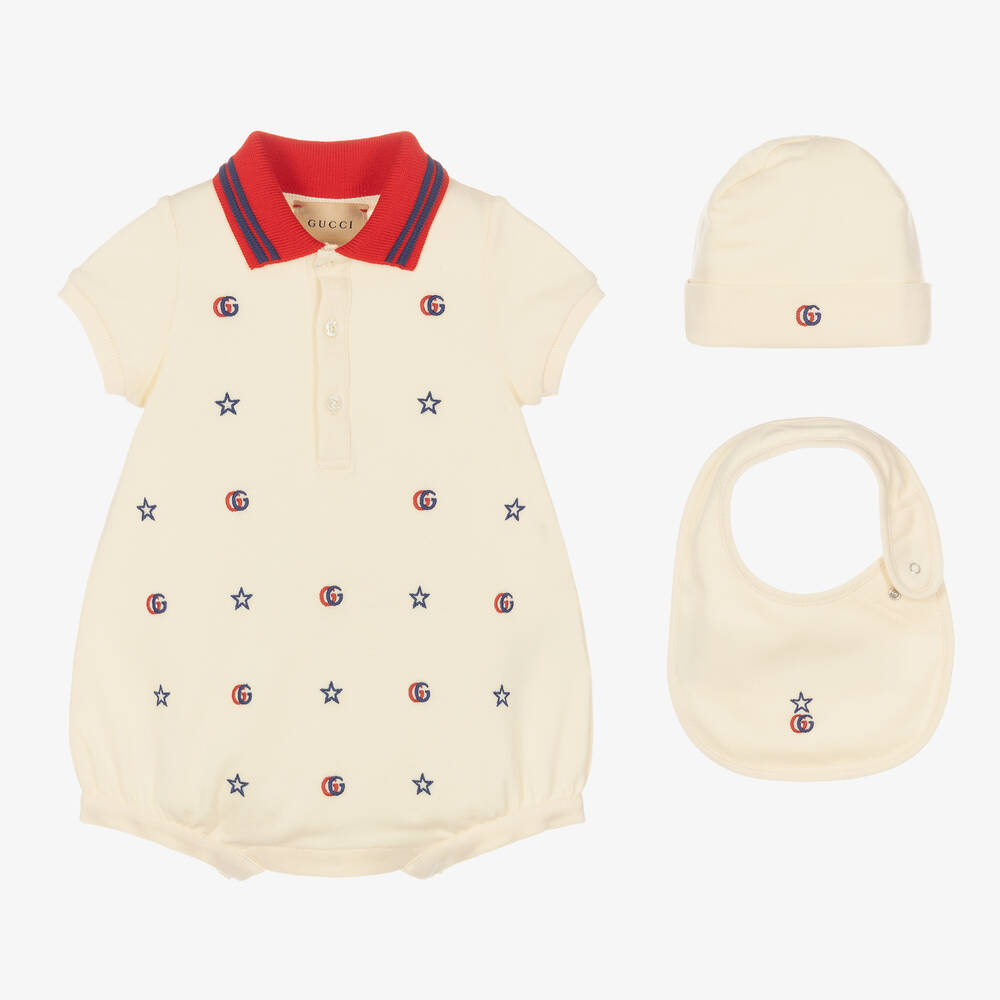 Gucci - Кремовый подарочный комплект с песочником для мальчиков | Childrensalon