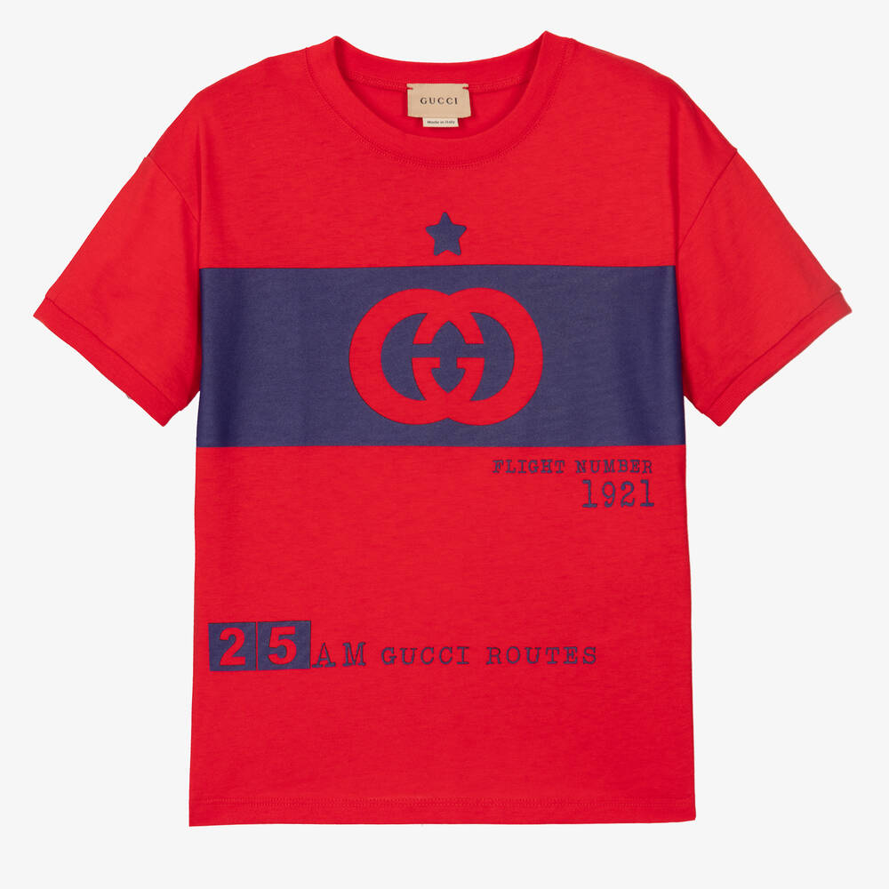 Gucci - Rotes T-Shirt für Jungen | Childrensalon