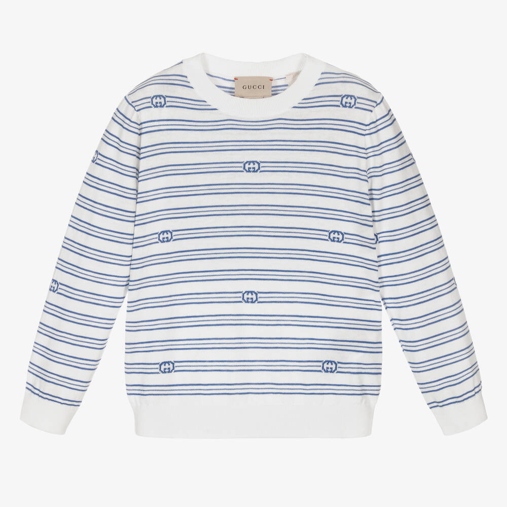 Gucci - Вязаный свитер в полоску для мальчиков | Childrensalon