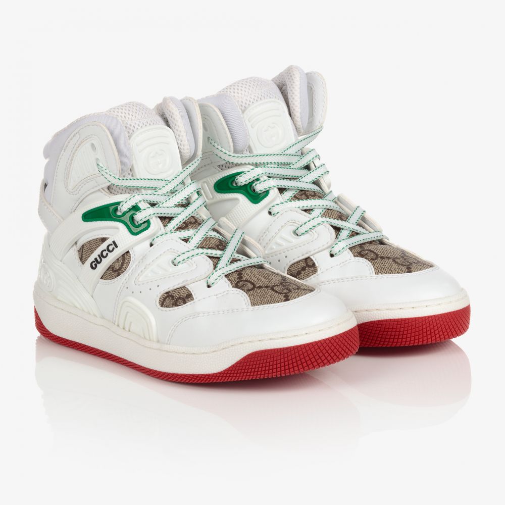 Gucci Zapatillas blancas de alta para Childrensalon