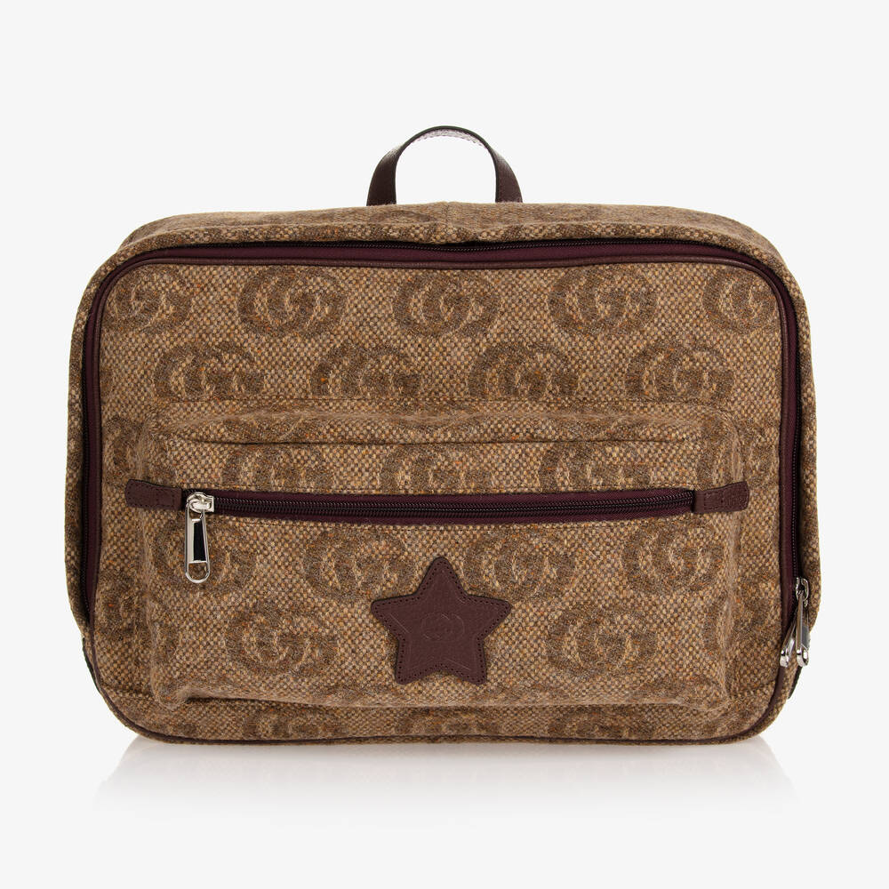 Gucci - Brown GG Backpack (35cm) | Childrensalon