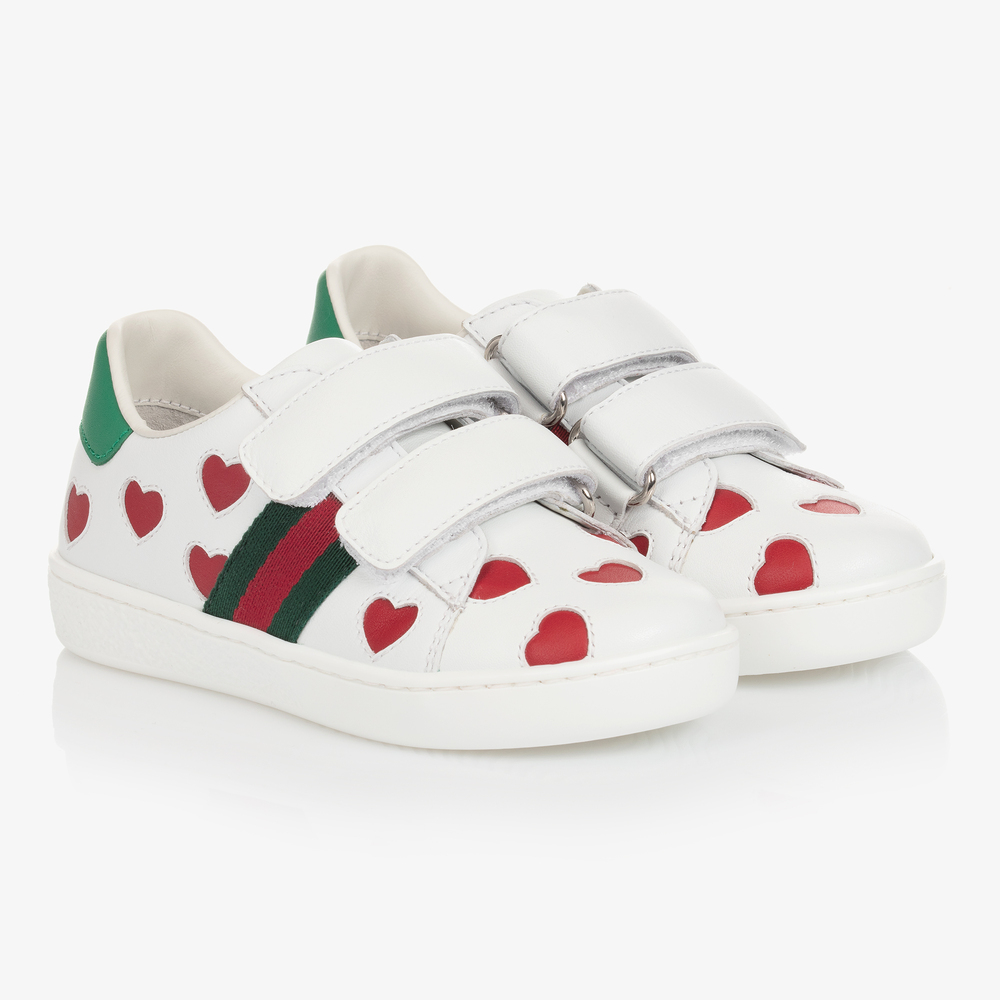 Gucci - Ace Sneakers mit Herzen (M) | Childrensalon