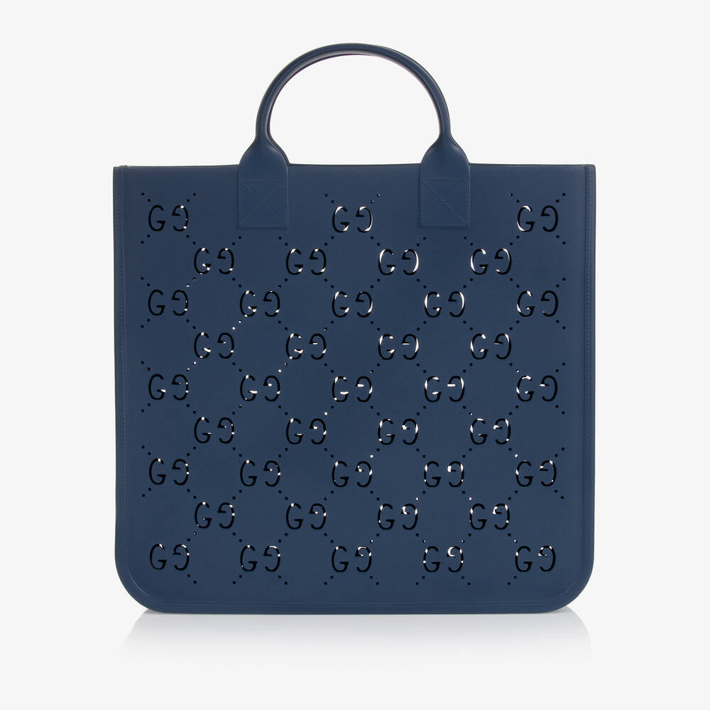 Gucci - Синяя сумка-тоут GG (33см) | Childrensalon