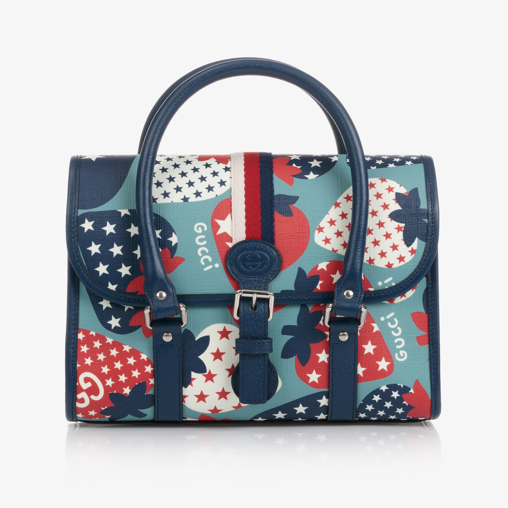 Gucci - Girls Blue Handbag (27cm) | Childrensalon