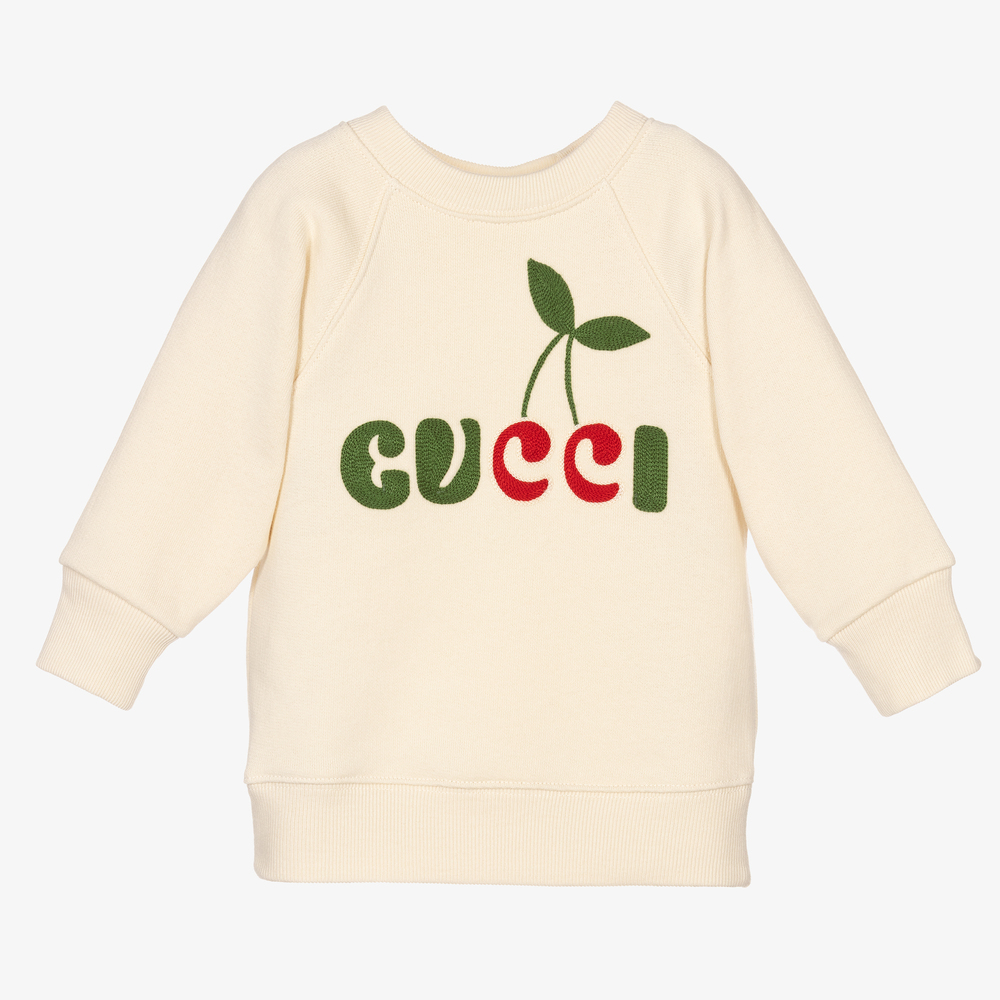 Gucci - Sweat Cerise GG Fille | Childrensalon