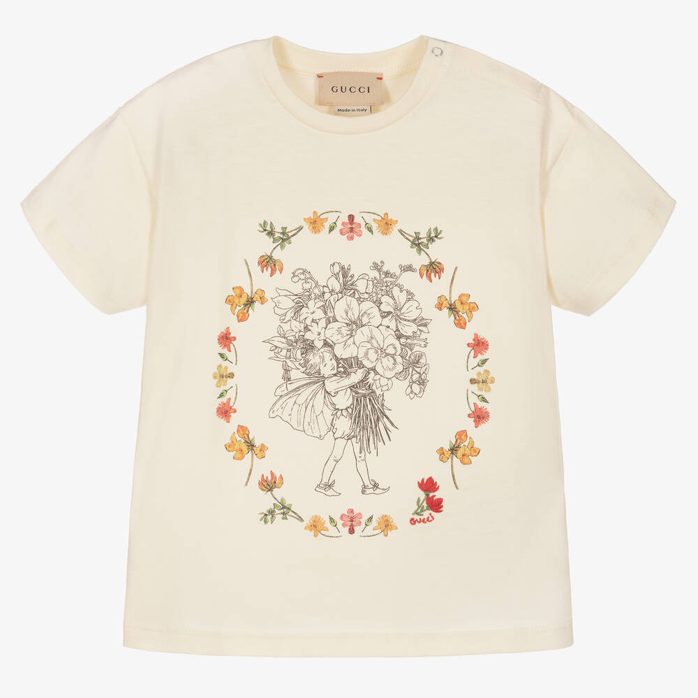 Gucci - T-shirt Fée et fleurs Fille | Childrensalon
