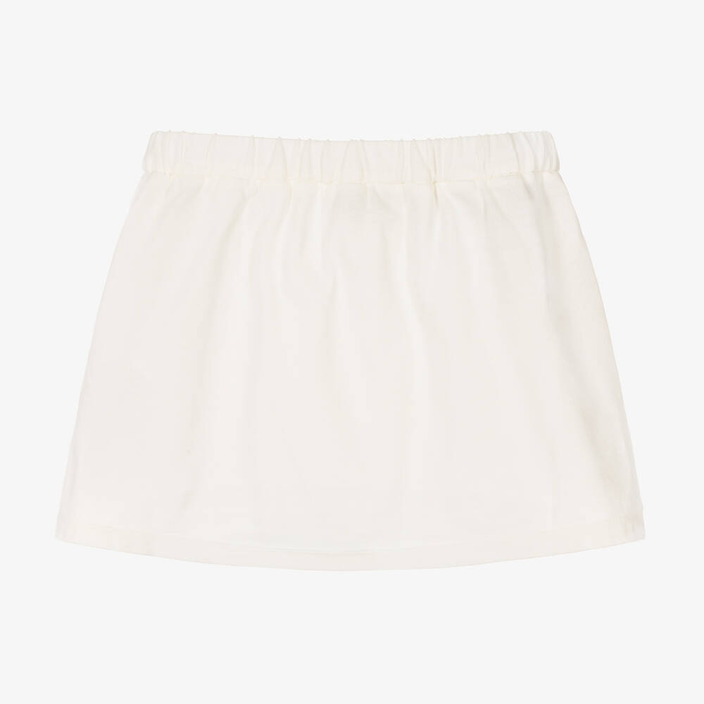 Gucci - Girls Ivory Interlocking G Torchon Skirt | Childrensalon