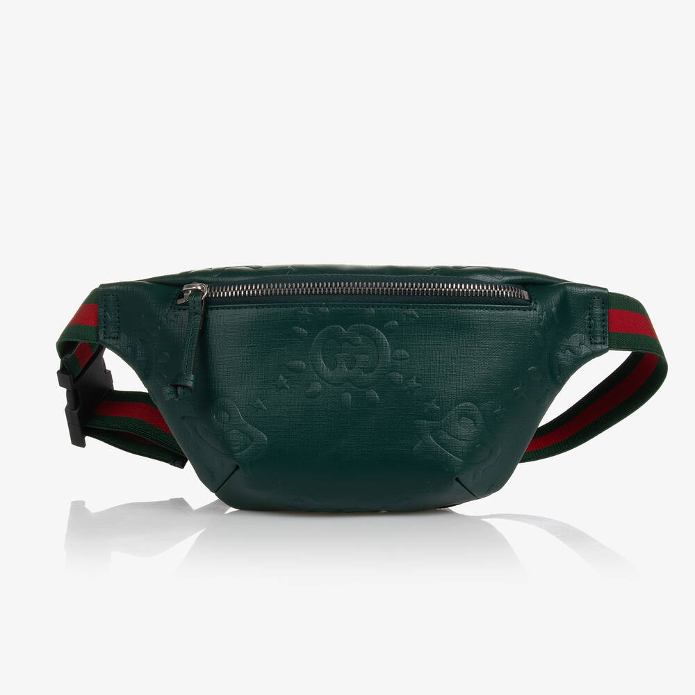 Gucci - حقيبة حزام جلد لون أخضر (26 سم) | Childrensalon