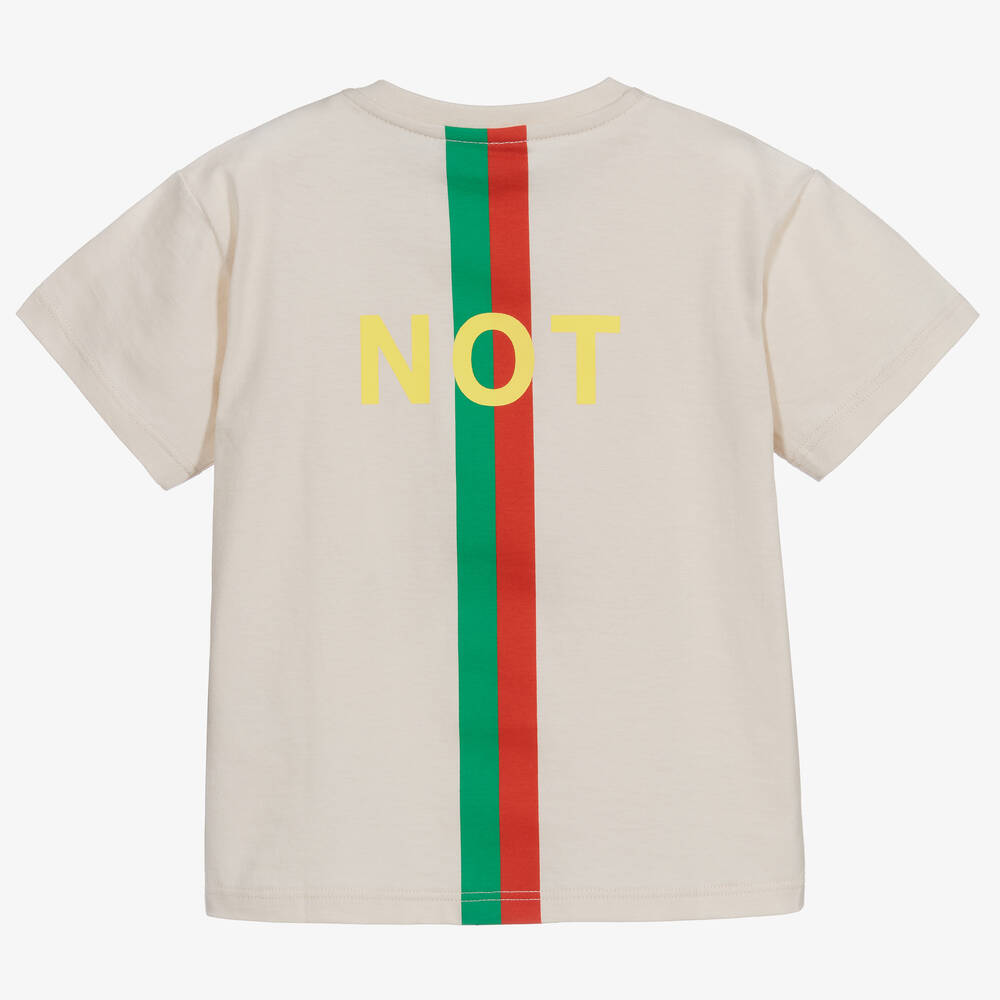 Gucci - Ivory Cotton T-Shirt | Childrensalon