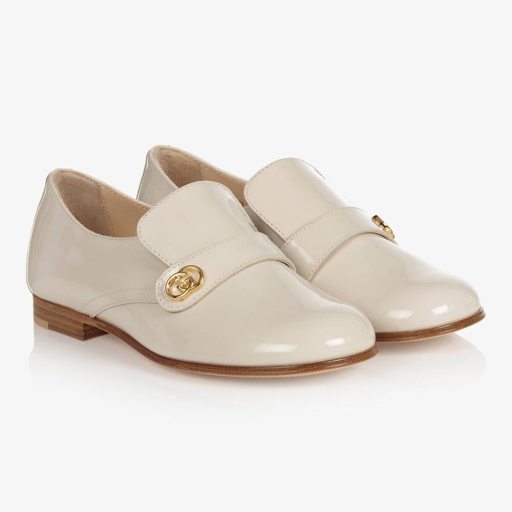 Gucci - Ivory Patent Leather Shoes | Childrensalon