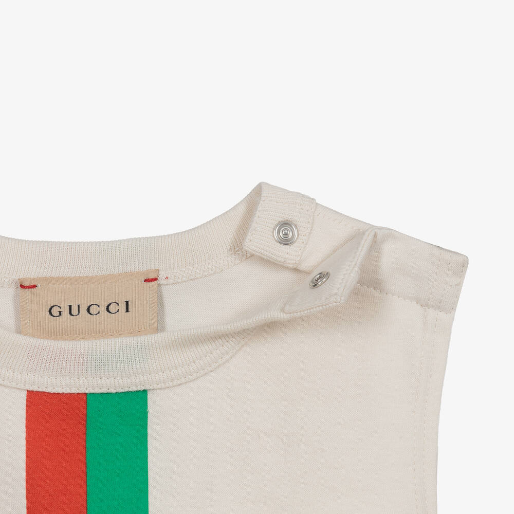 Gucci - Ivory Shortie & Hat Baby Set | Childrensalon