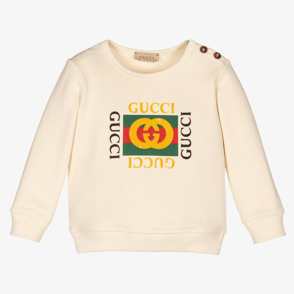 Gucci - Ivory Vintage Logo Sweatshirt | Childrensalon
