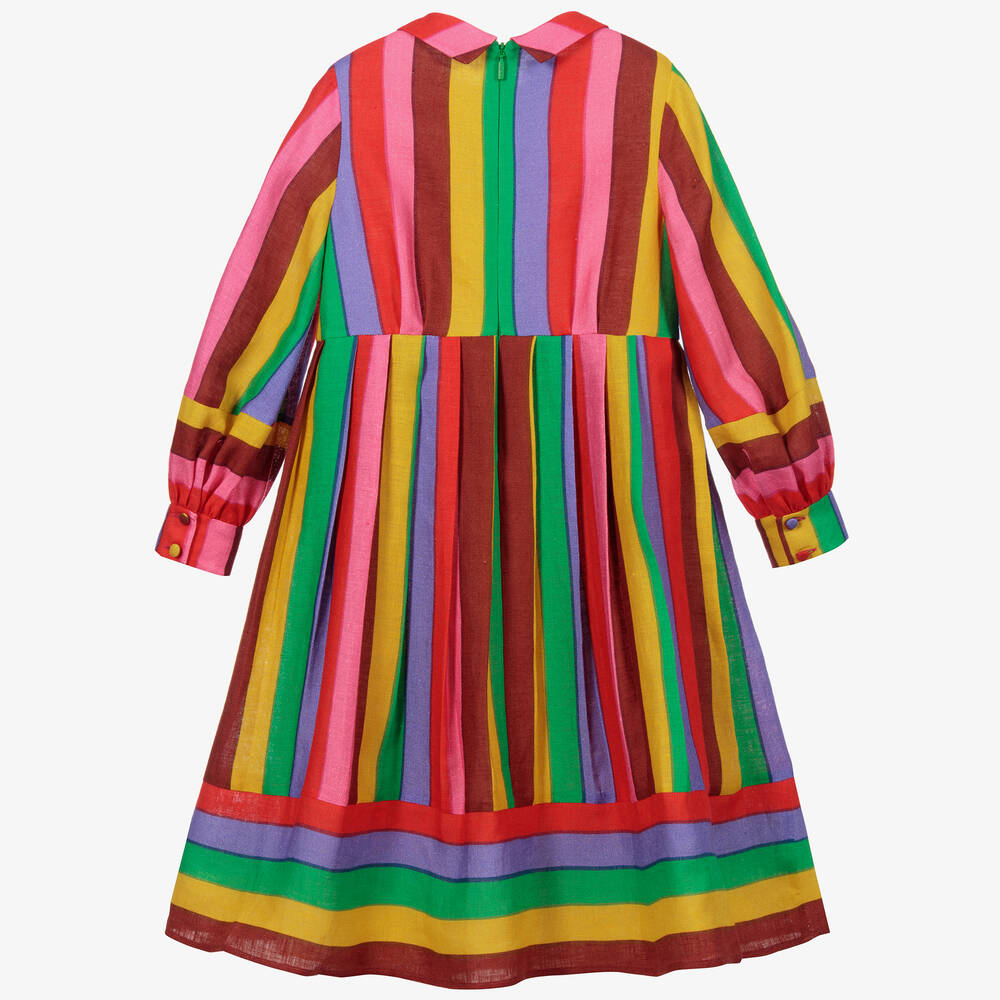 Gucci - Multicolor Stripe Linen Dress | Childrensalon