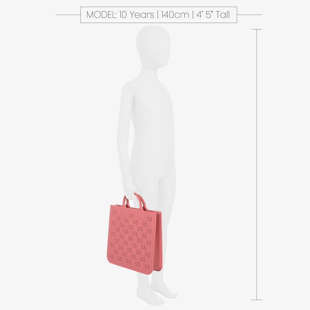 Gucci - Pink GG Rubber Tote Bag (33cm) | Childrensalon
