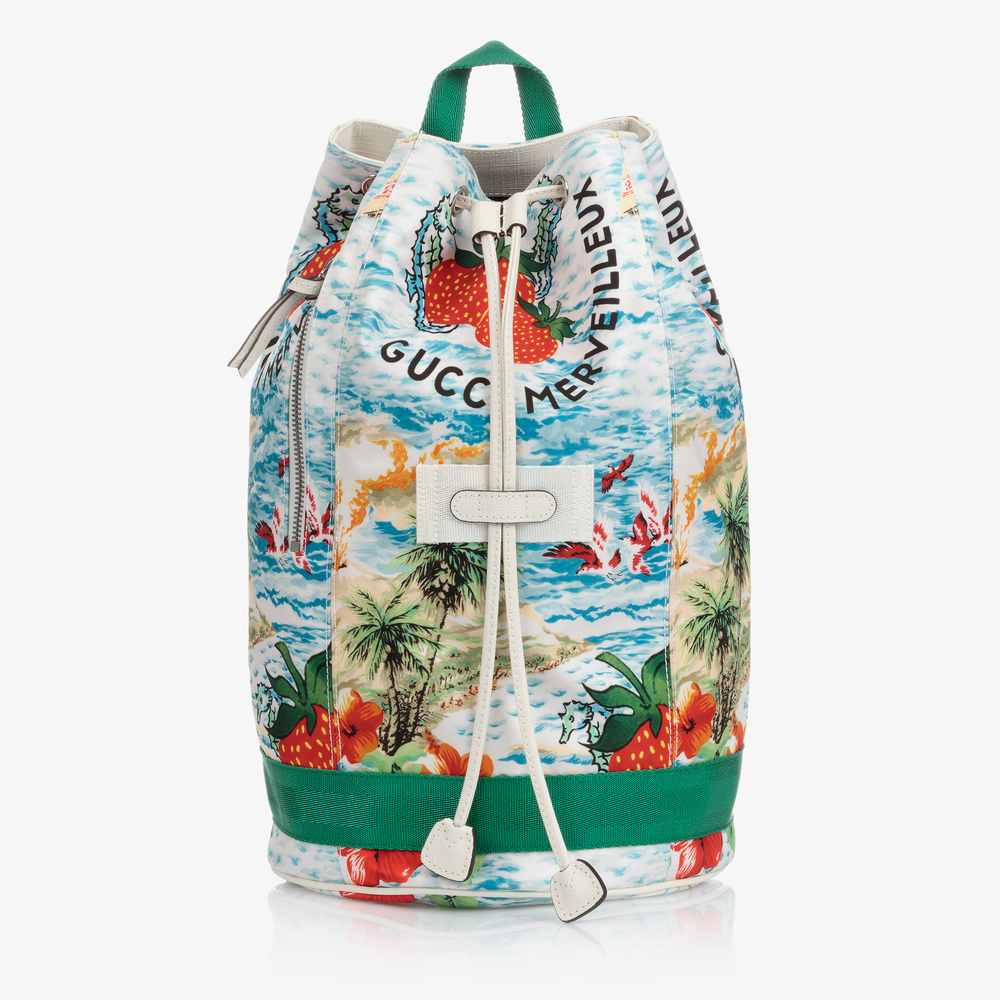 Gucci - حقيبة ظهر لون أبيض للأطفال (34 سم) | Childrensalon