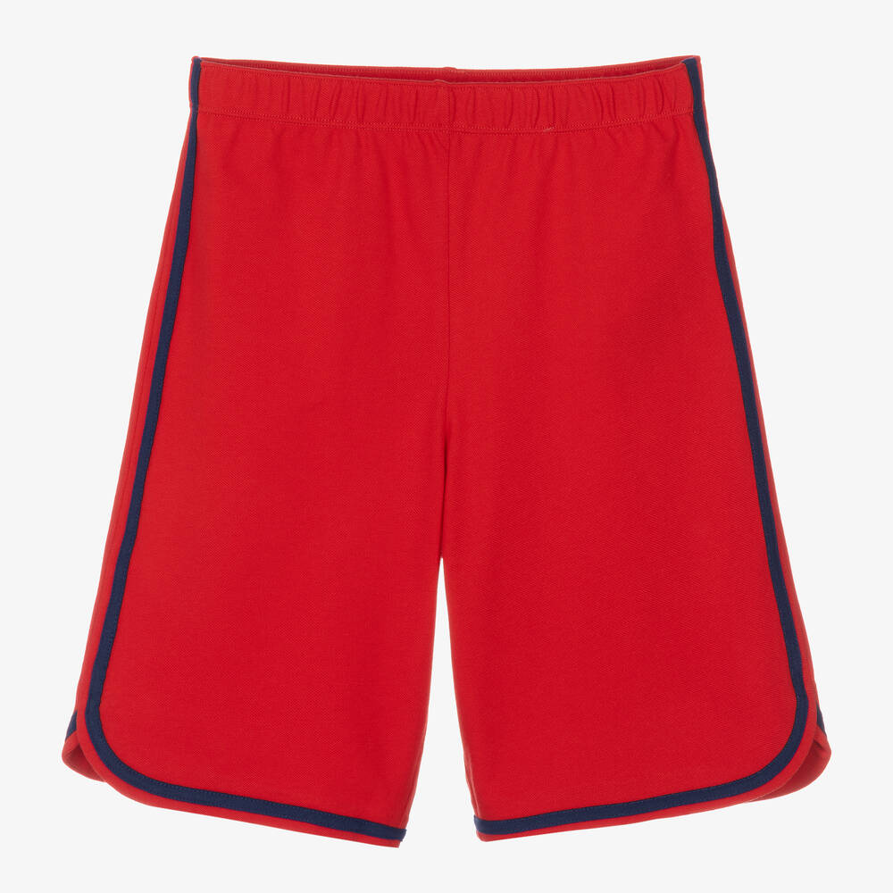 Gucci - Teen Boys Red & Blue Logo Shorts | Childrensalon