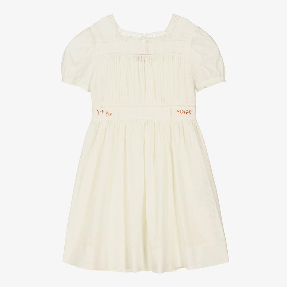 Gucci - Teen Girls Ivory Cotton Dress | Childrensalon