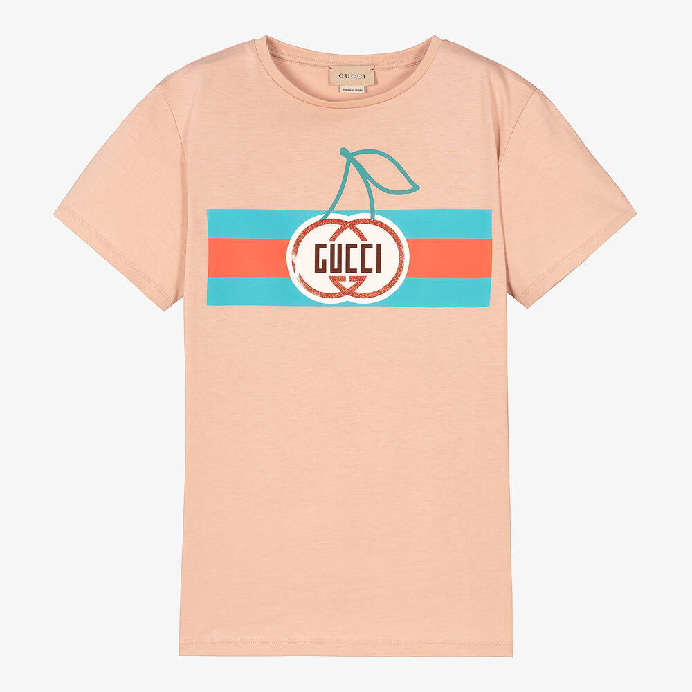 Gucci - Teen Girls Pink Logo T-Shirt | Childrensalon