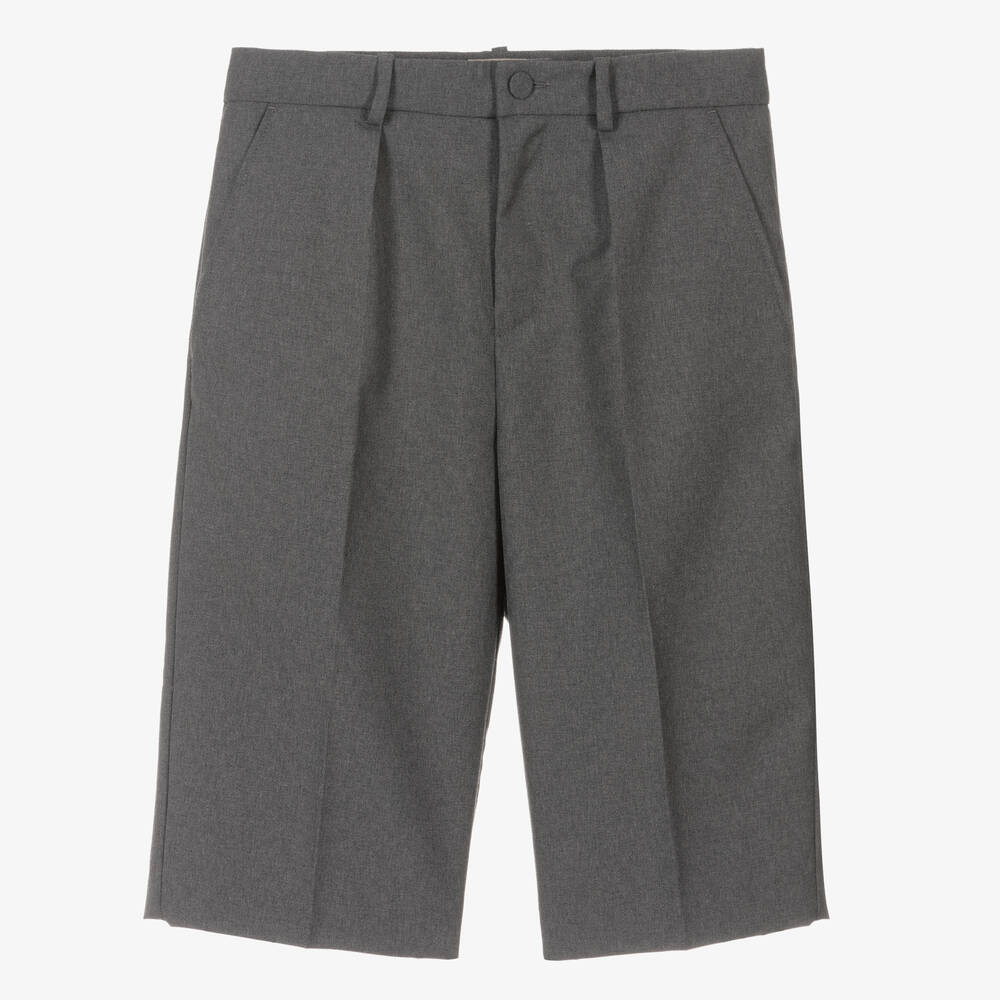 Gucci - Teen Grey Wool Bermuda Shorts | Childrensalon