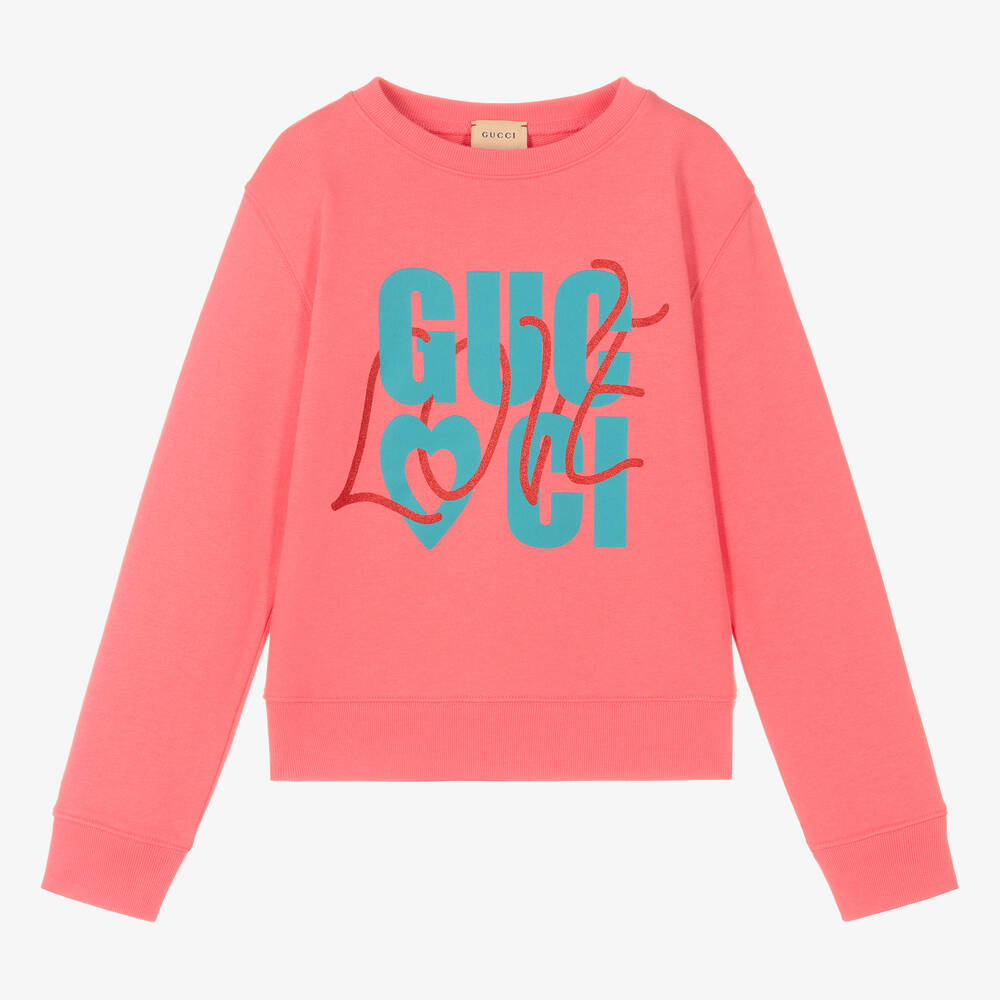 Gucci - Teen Pink Logo Sweatshirt | Childrensalon