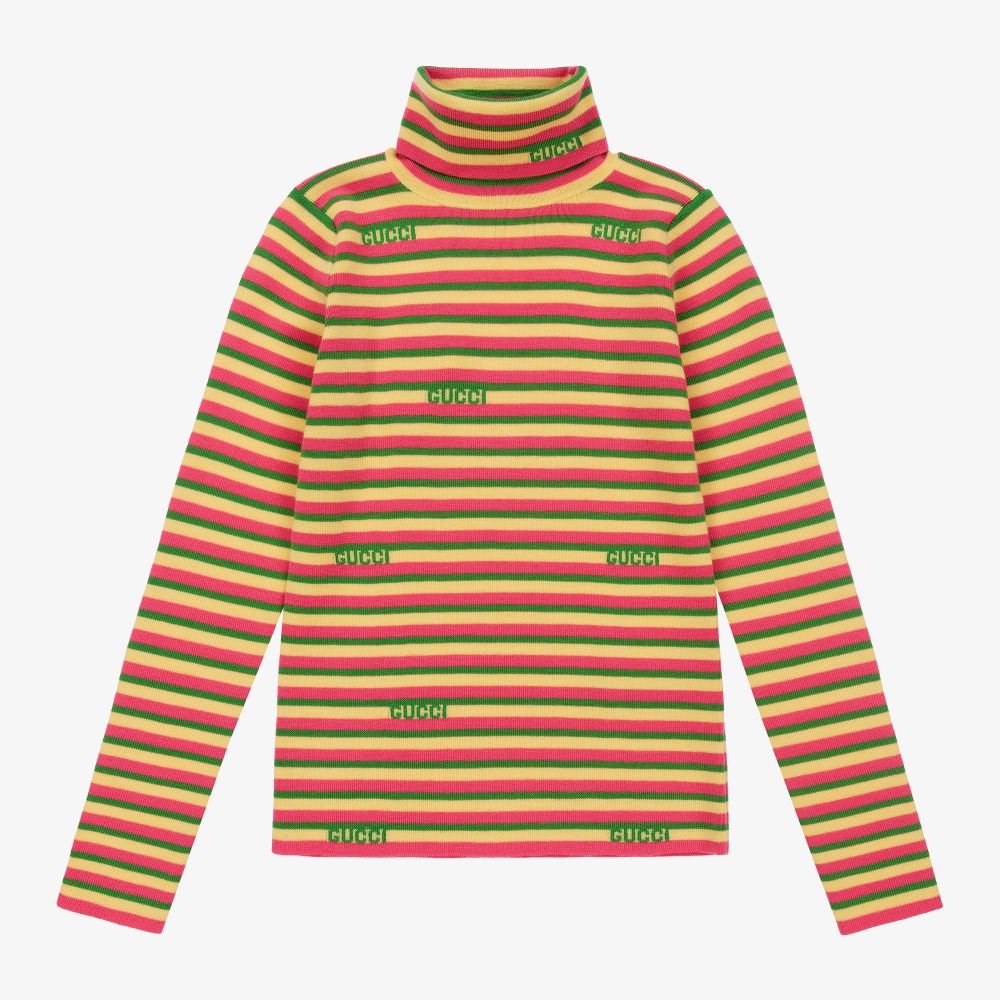Gucci - Teen Striped Wool Rollneck Top | Childrensalon