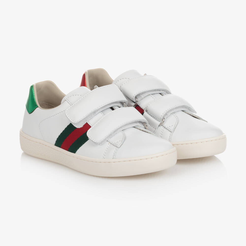 Gucci - Weiße Ace Sneakers aus Leder | Childrensalon