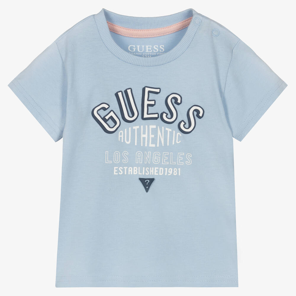 - Boys Blue Cotton T-Shirt | Childrensalon