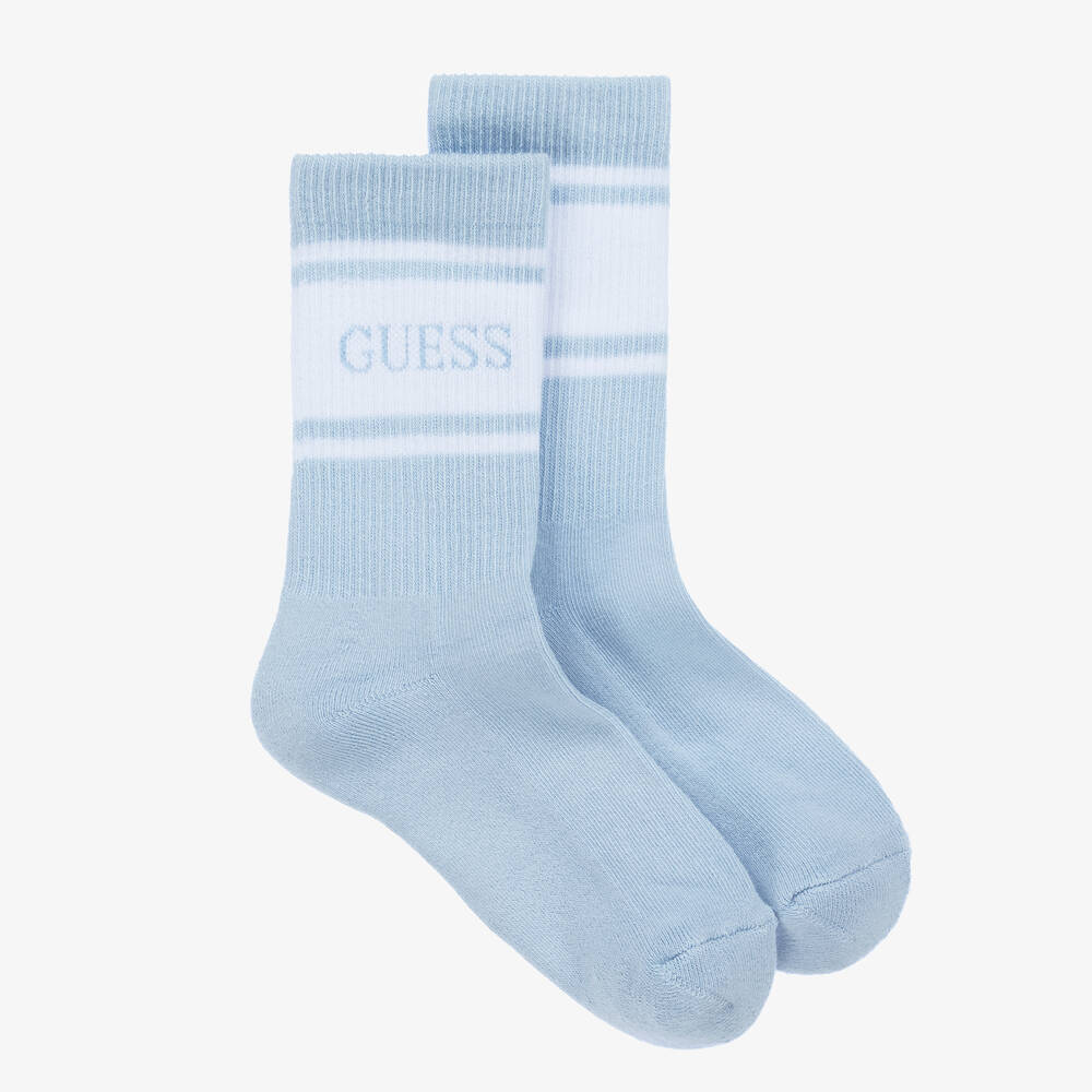 Guess - Blue Cotton Socks | Childrensalon