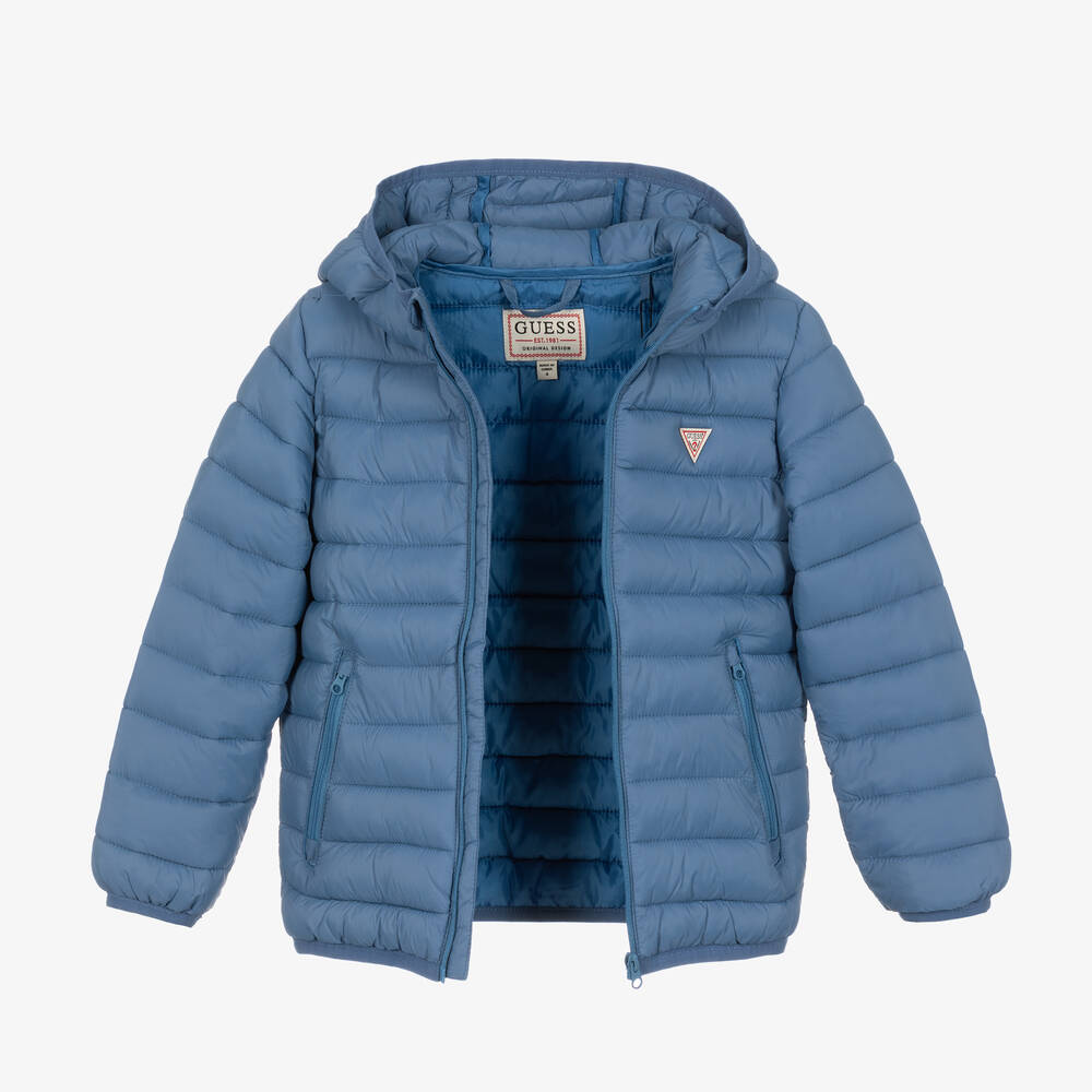 Guess - Blue Lightweight Puffer Jacket | Childrensalon