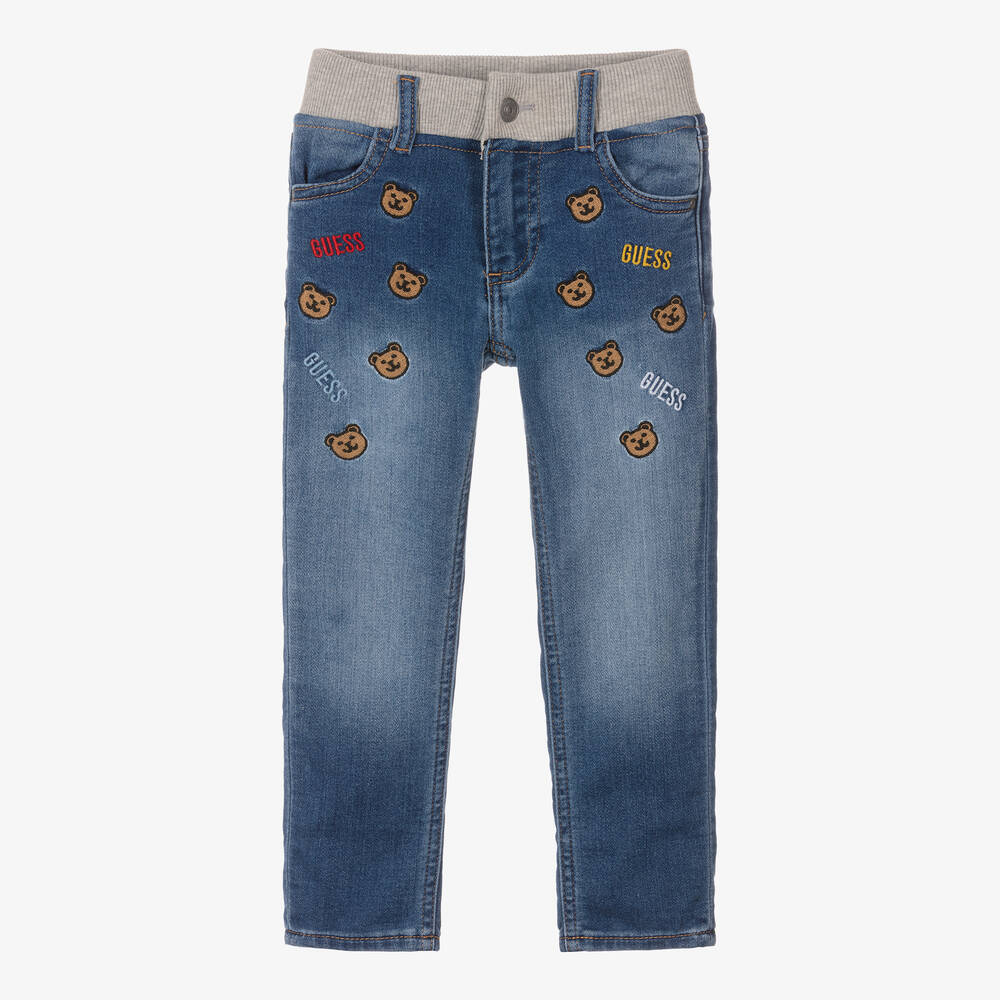 Guess - Boys Blue Jersey Denim Jeans | Childrensalon