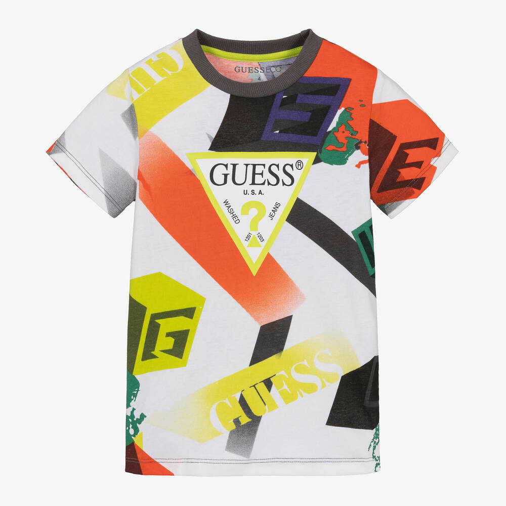 Guess - Boys Geometric Cotton T-Shirt | Childrensalon