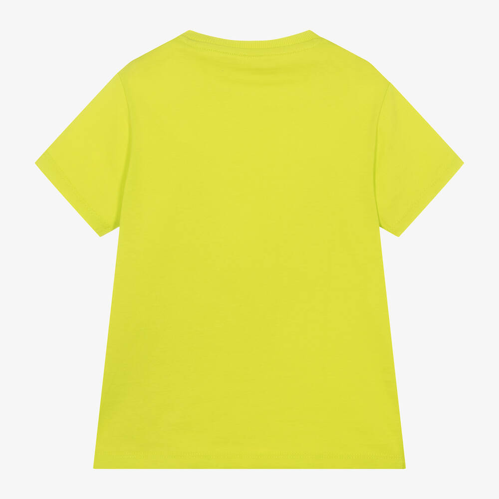 Guess - Boys Lime Green Cotton T-Shirt | Childrensalon